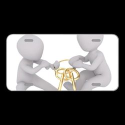 License Plate Novelty Car Front White Male 3D Man Isolated 3D Model