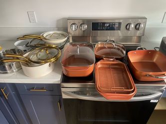 Copper Chef and Gotham steel ceramic cooking wear Copper Chef and Gotham steel ceramic cookware