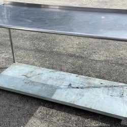 Stainless steel, kitchen table , Wide 72” (6ft)- Deep30”, H36”, YES BOTTOM SHELF, no wheels , see 👇