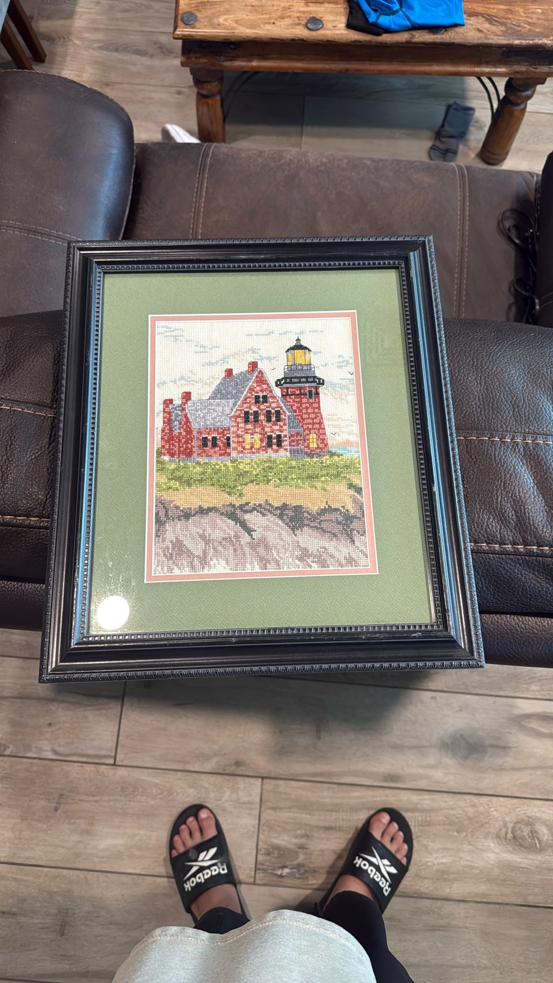 Block Island lighthouse Rhode Island , Needlepoint