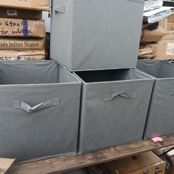 Foldable fabric storage boxes