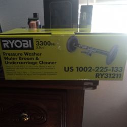 Pressure washer water broom undercarriage cleaner