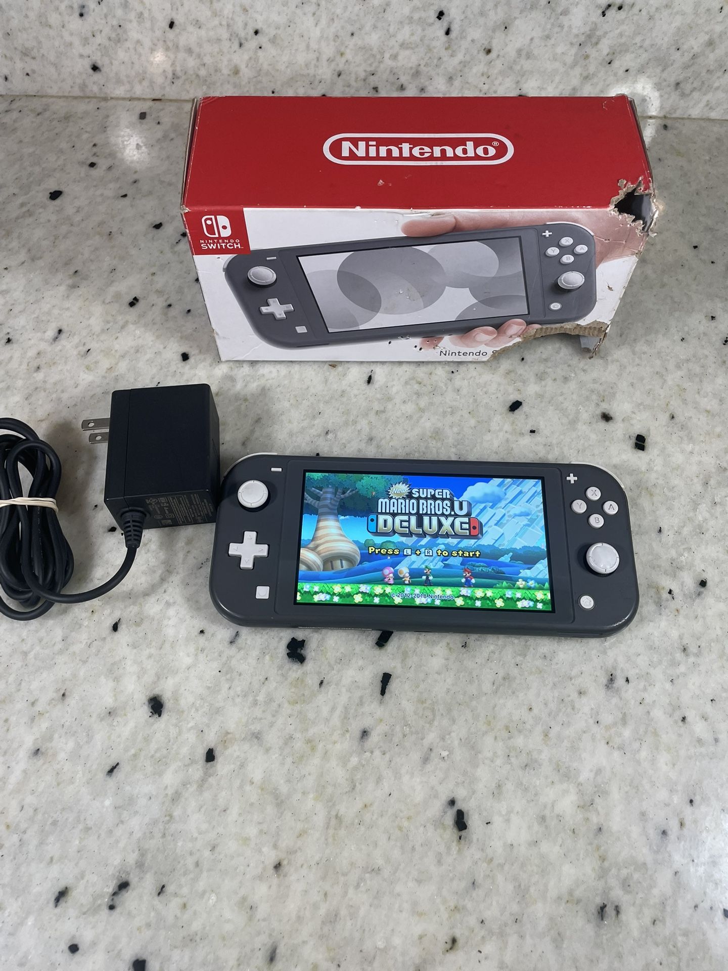 Nintendo Switch Lite Gray Console w/ Charger & Box (Tested & Working)