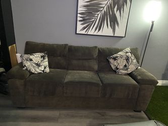 Sofa/couch. Grayish/greenish. Very Clean