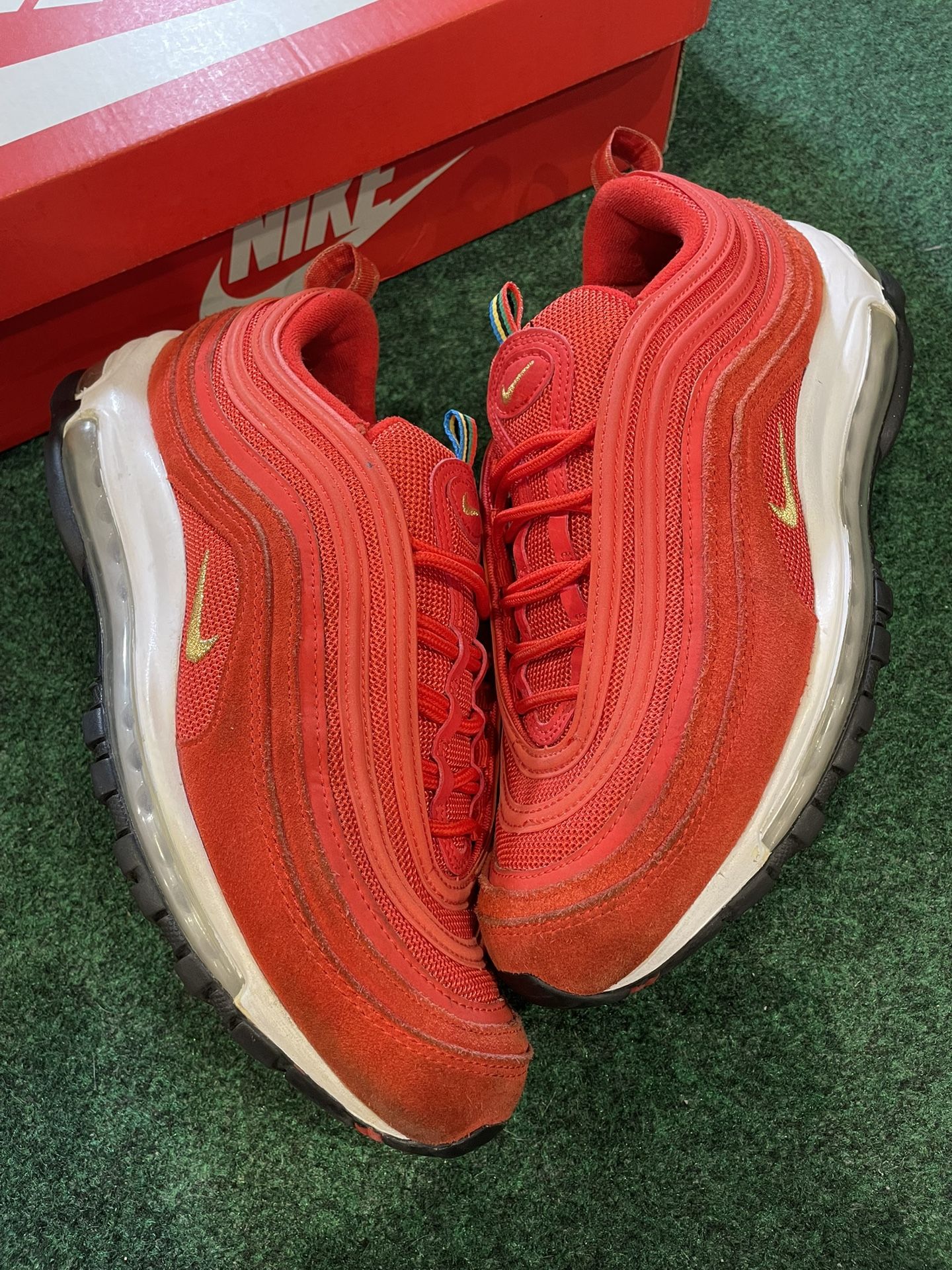 NIKE AIR MAX 97 OLYMPIC RINGS RED SIZE 9.5