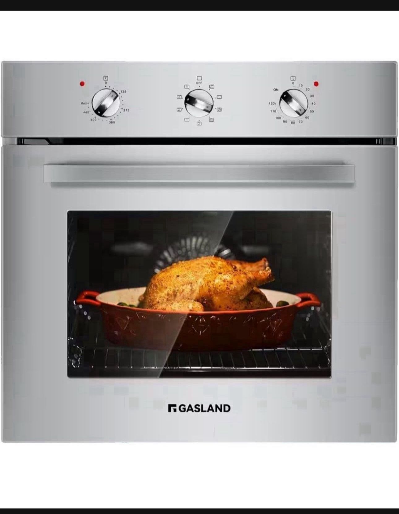 🔥24 in. Built-In Single Electric Wall Oven in Stainless-Steel with Rotisserie and Convecti