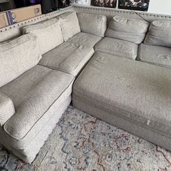 L-Shaped Couch With Ottoman