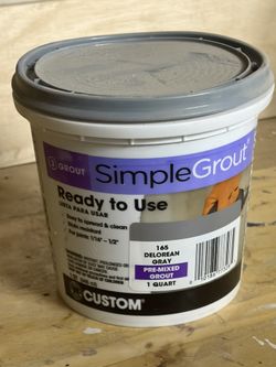 Custom SimpleGrout Ready-to-Use Delorean Gray (1 Quart)