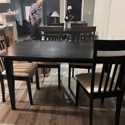 Like New - Heavy Solid Wood Table & Chairs $250 OBO