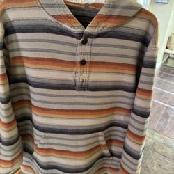 Pendleton Striped Baja Hoodie – Size L