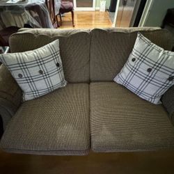 Loveseat Couch in Khaki/Tan