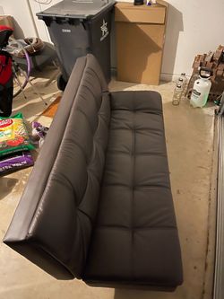 Maroon Leather futon
