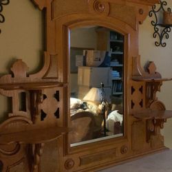 Antique Burlwood Maple Sideboard 