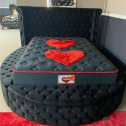 Queen Size Velvet Bed Frame With Storage Financing Available 
