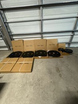 Full Olympic Bumper Plate Set 45/35/25/10/5/2.5  (BRAND NEW IN BOXES)  
