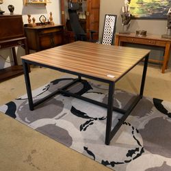 Faux Wood Square Partner Style Desk