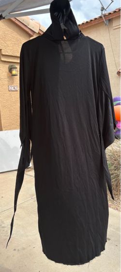 Black Hooded Grim Reaper Halloween Costume Robe