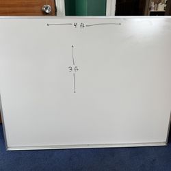 4’ X 3’ Whiteboard Magnetic Dry Erase Board