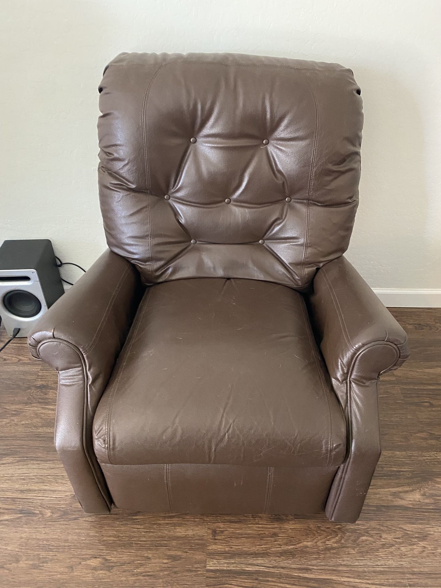Small Brown Leather Recliner