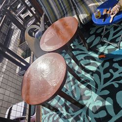 End Tables - Sturdy Mahogany W/ studded accent