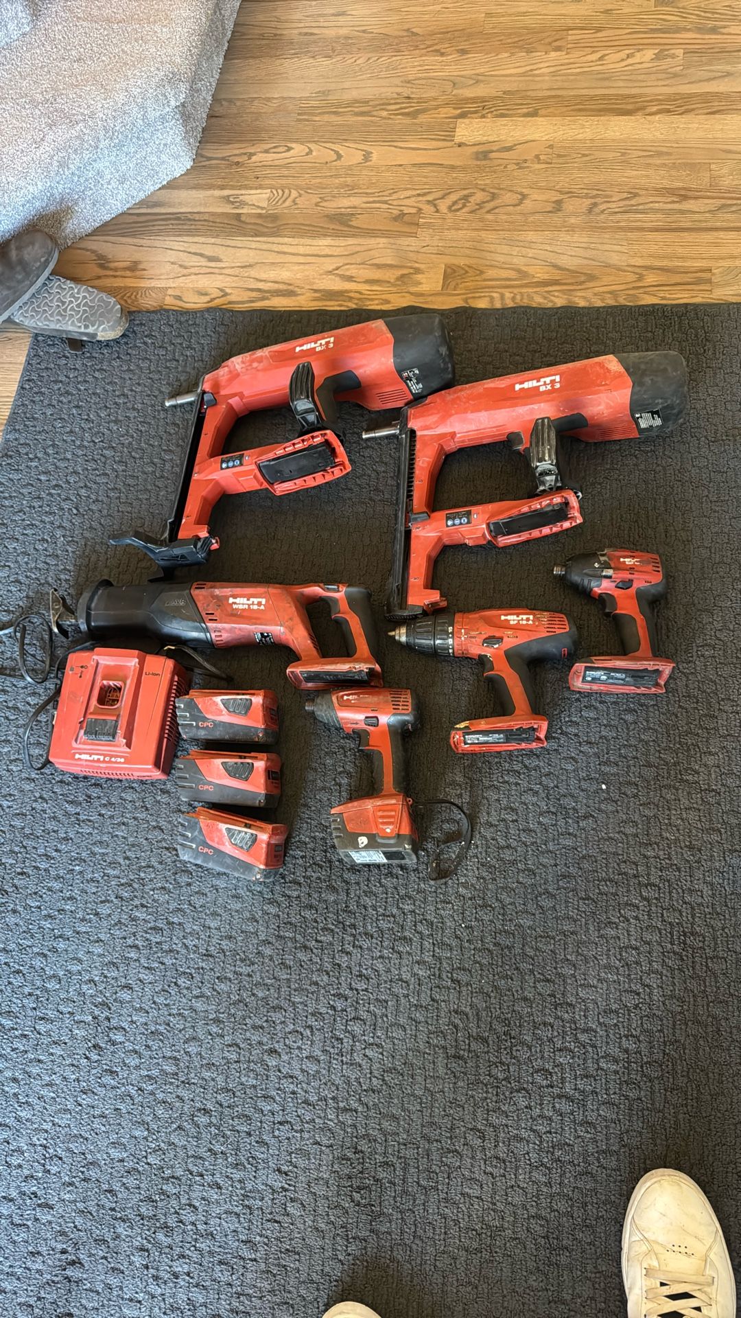 Hilti Tool Lot! (2) BX 3 Nail Guns / Impacts / Drills / Sawzall / Batteries / Charger