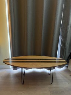 Surfboard coffee table