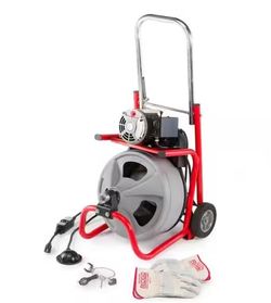 K-400 Drain Cleaning Snake Auger Machine, C-31 IW 3/8 in. x 50 ft. Cable