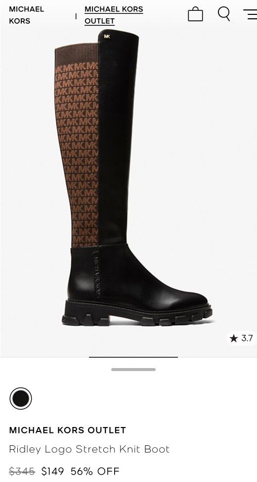 Michael Kors Ridley Logo Stretch Knit Boot