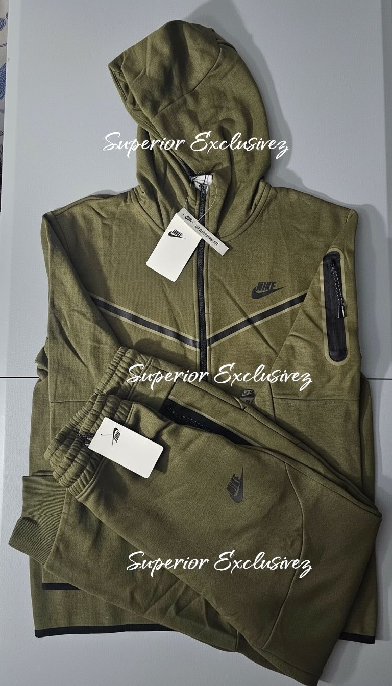 Olive Green Nike Hoodie & Jogger Set Unisex 