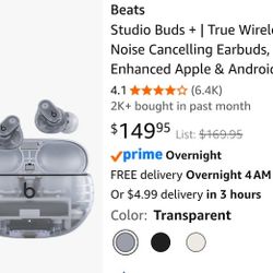 Beats Studio Buds +  $100