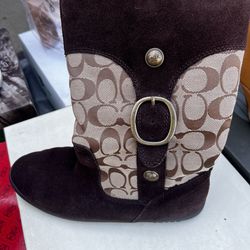 Coach brown winter boots