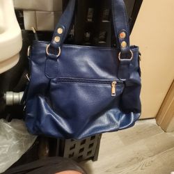 BRAND NEW BLUE SATCHEL W/EXTRAS