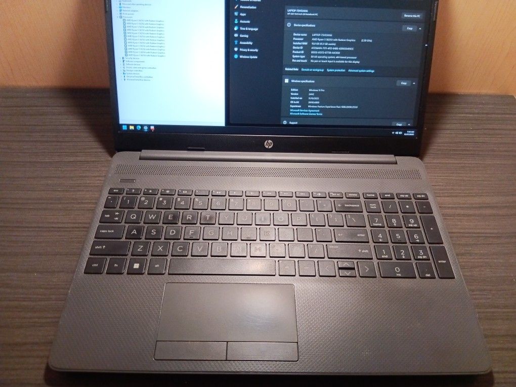 2024 laptop HP 255 G9 (Ryzen 5 5625U, 16GB RAM, 512GB SSD)