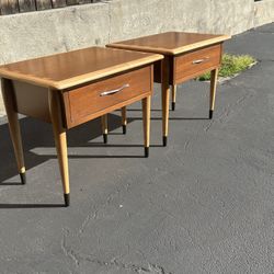 Mid Century Modern Nightstand End Table Side by Lane Acclaim