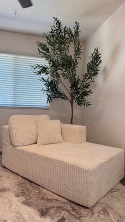 Beige Boneless chaise lounge chair