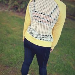 Sunlit Edge Mesh Back Sweatshirt - Size S/M