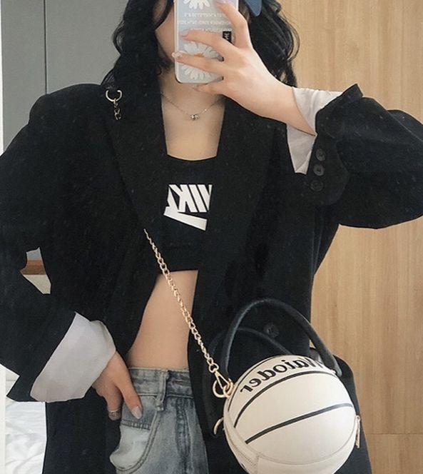 Basketball handbag one shoulder small bag new messenger shaped mini bag