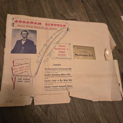 Antique Abraham Lincoln Selected Writings Bearing His Own Signature 