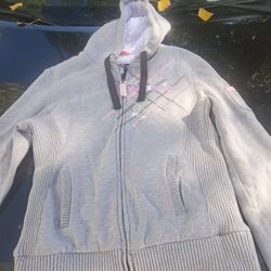 A Climb Gray Hoodie Zip Up Jacket