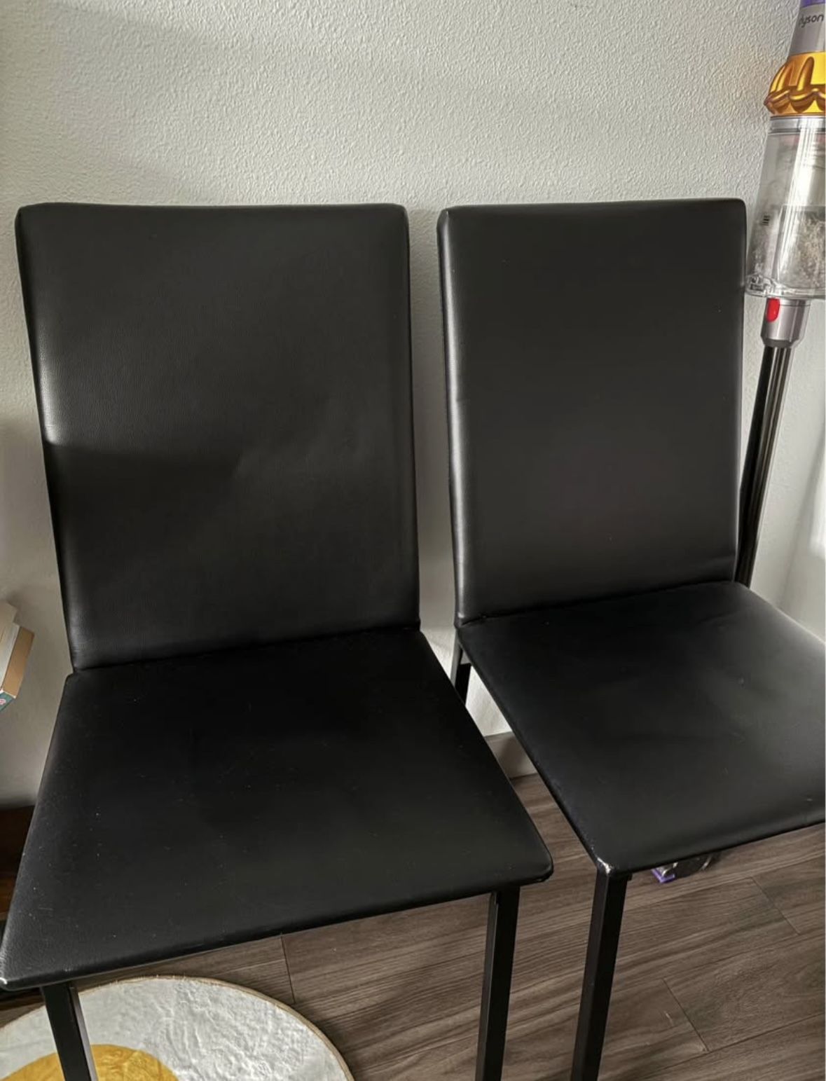 Black Leather Chairs $20 for both