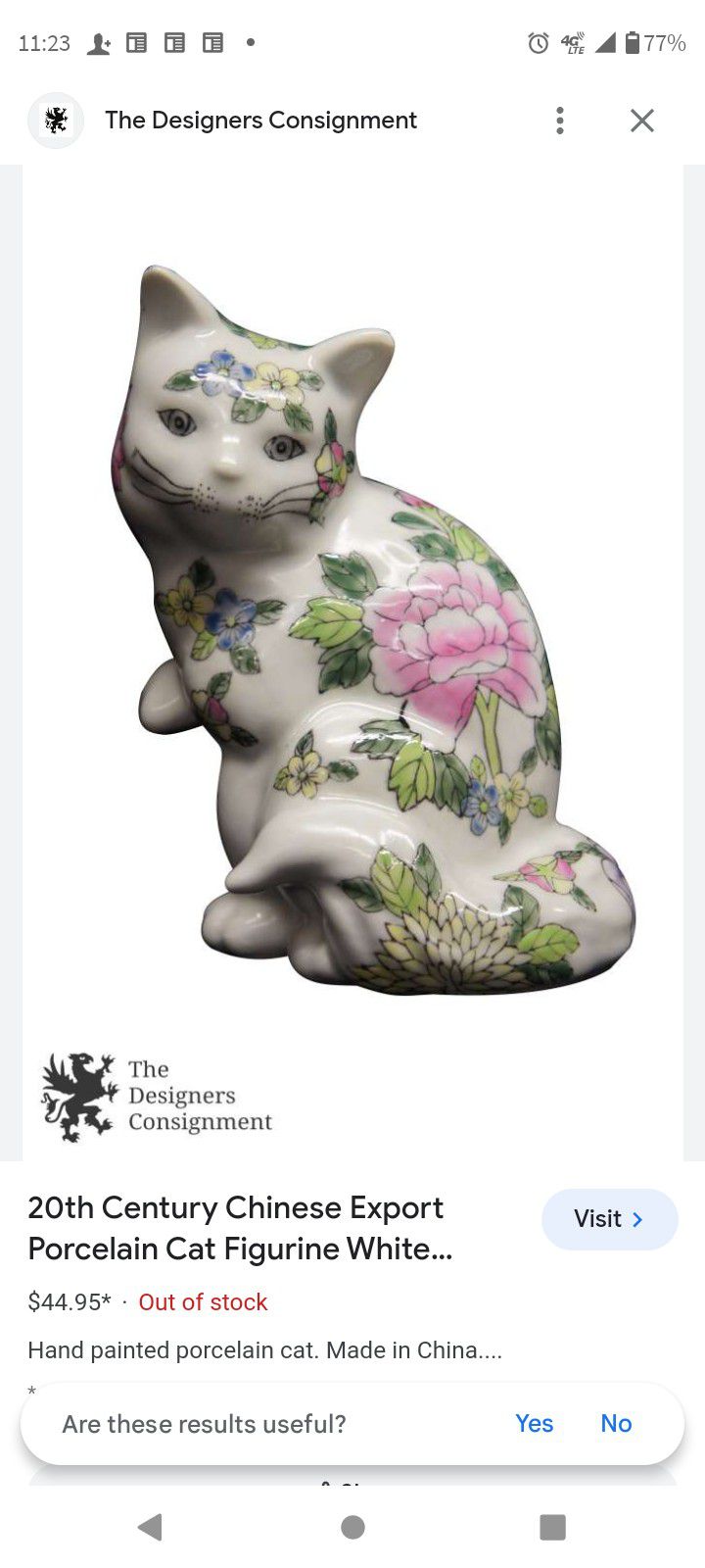 Chinese Porcelain Cat