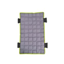 Gray Padded Ice Pack - Mat with Green Trim and Straps