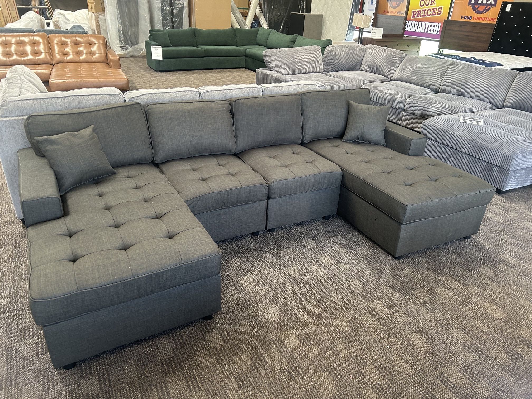 Charcoal Black Sofa Sectional