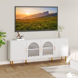 Modern White 70” Tv Stand