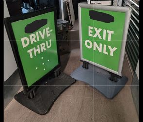 Heavy Duty Snap Edge Sign - 24 x 36", Black