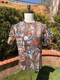 Chrome Hearts Camo All-Over Print T-Shirt