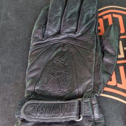 Harley Davidson Leather Riding Gloves Med. 