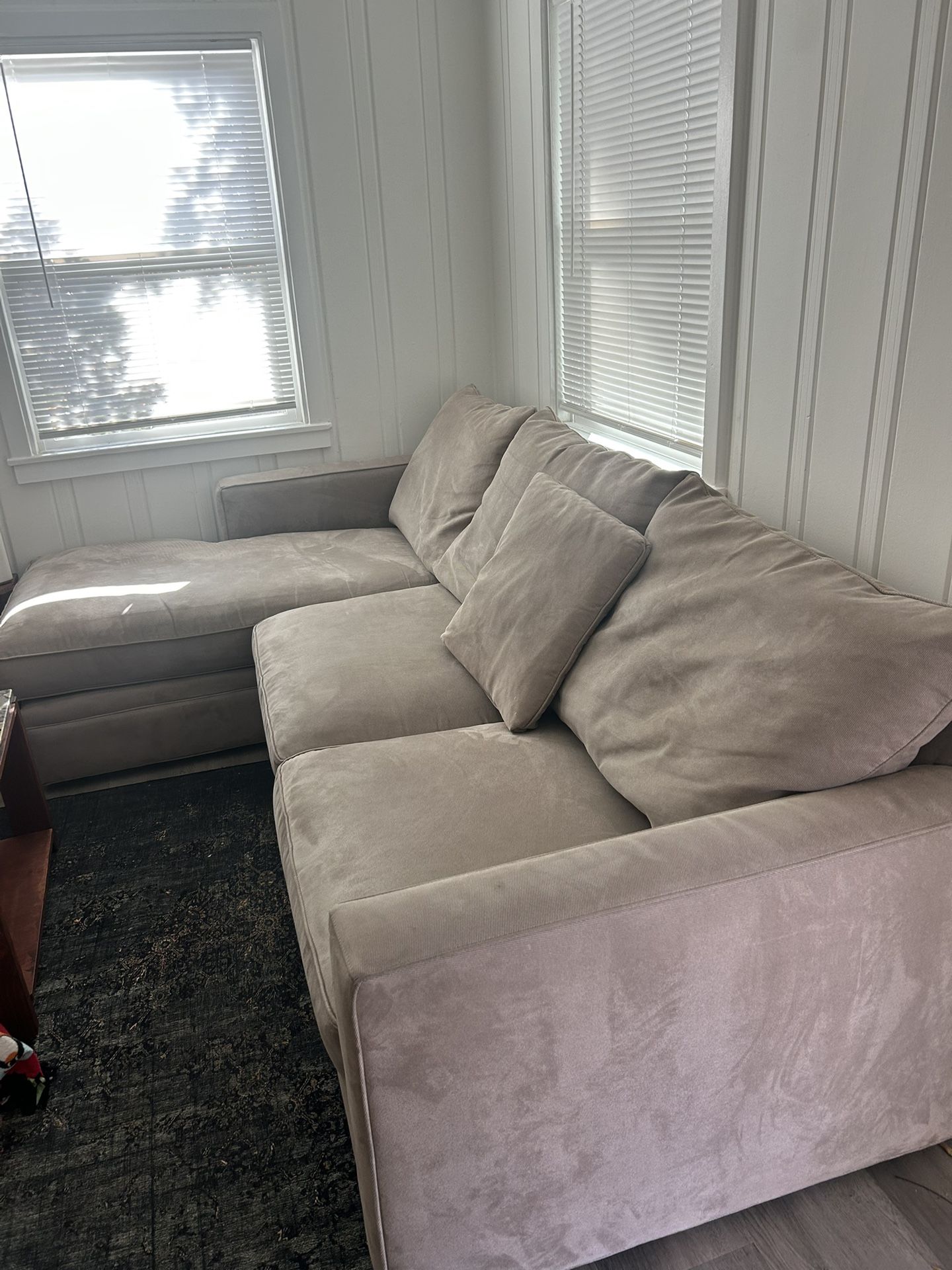 L-shape Couch - Cream/Tan Color