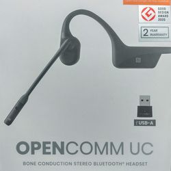 Aftershokz Opencomm UC Bone Conduction Stereo Bluetooth Headset- BRAND NEW! OPEN BOX 