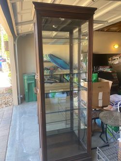 Lighted Curio Cabinet -5 Movable Glass Shelves